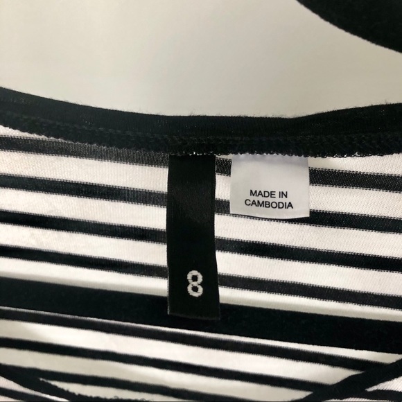 H&M striped shirt w/ jeweled sequins, Size 8 - Picture 6 of 8